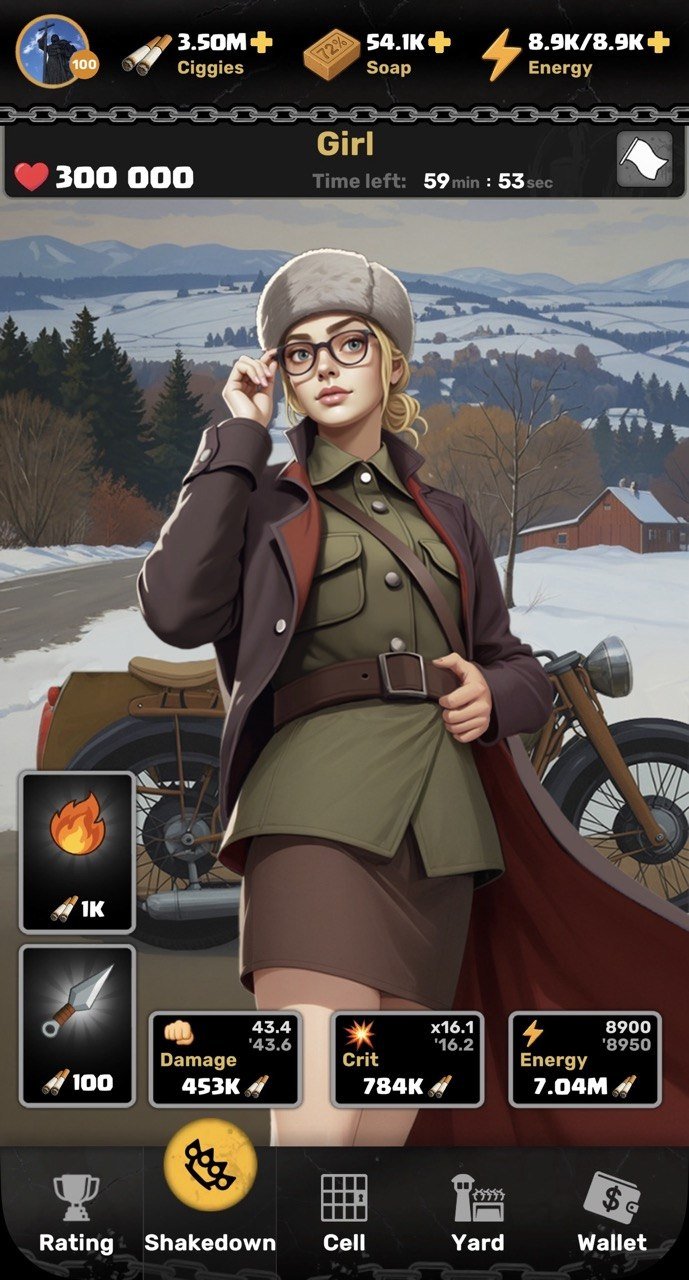 Prison Combat girl boss fight
